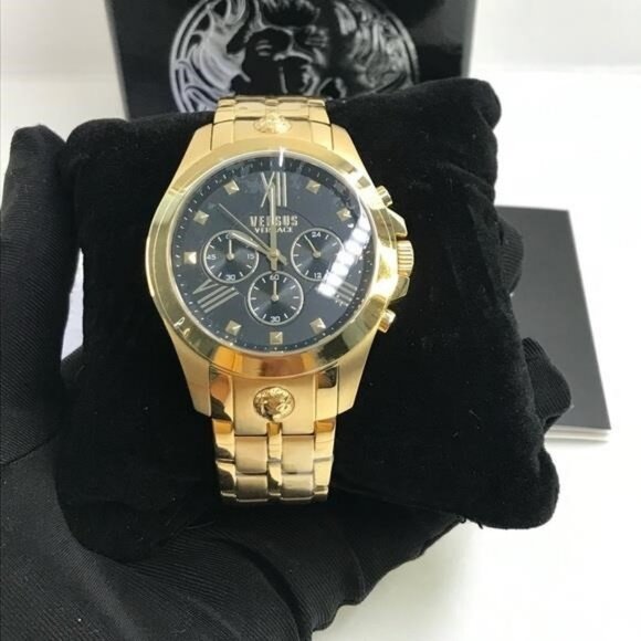 New Authentic VERSUS VERSACE Chrono Lion Bracelet Watch - Picture 9 of 16